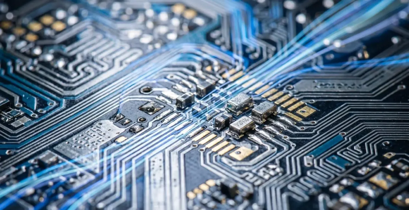 Macro shot of automated banking workflow system