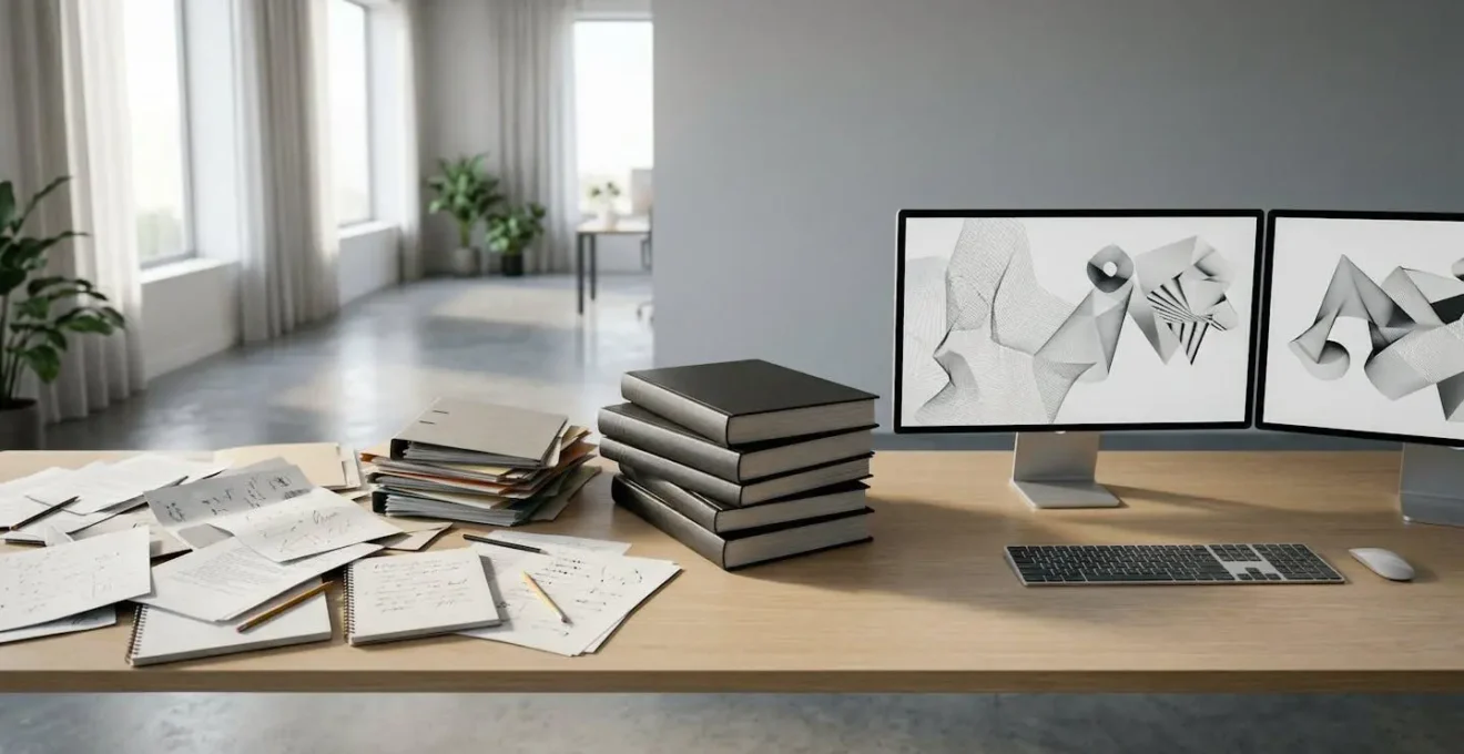 Professional workspace showing organized financial documents and digital accounting systems for bookkeeping restoration