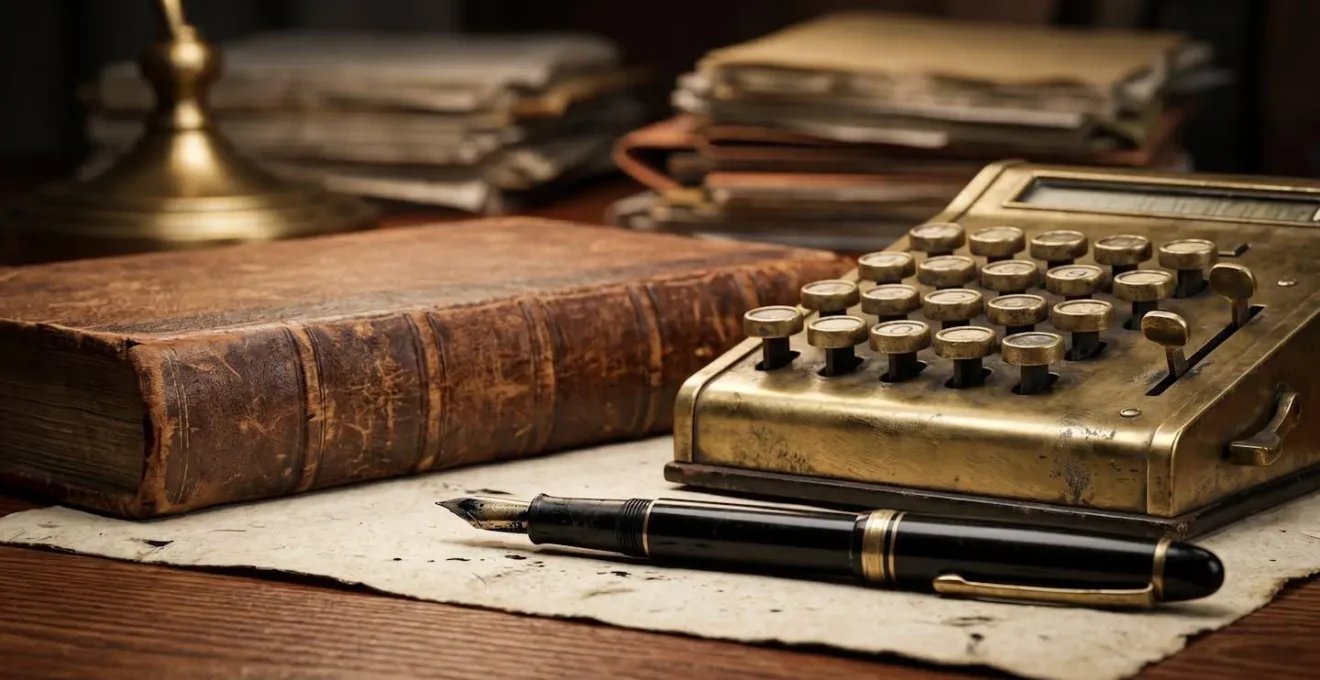 Close-up of financial reconciliation documents and calculation tools