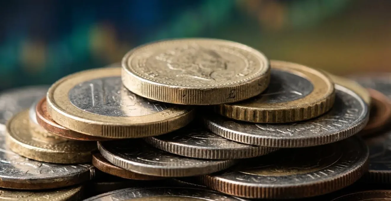 Macro photograph showing currency exchange and inflation protection concepts