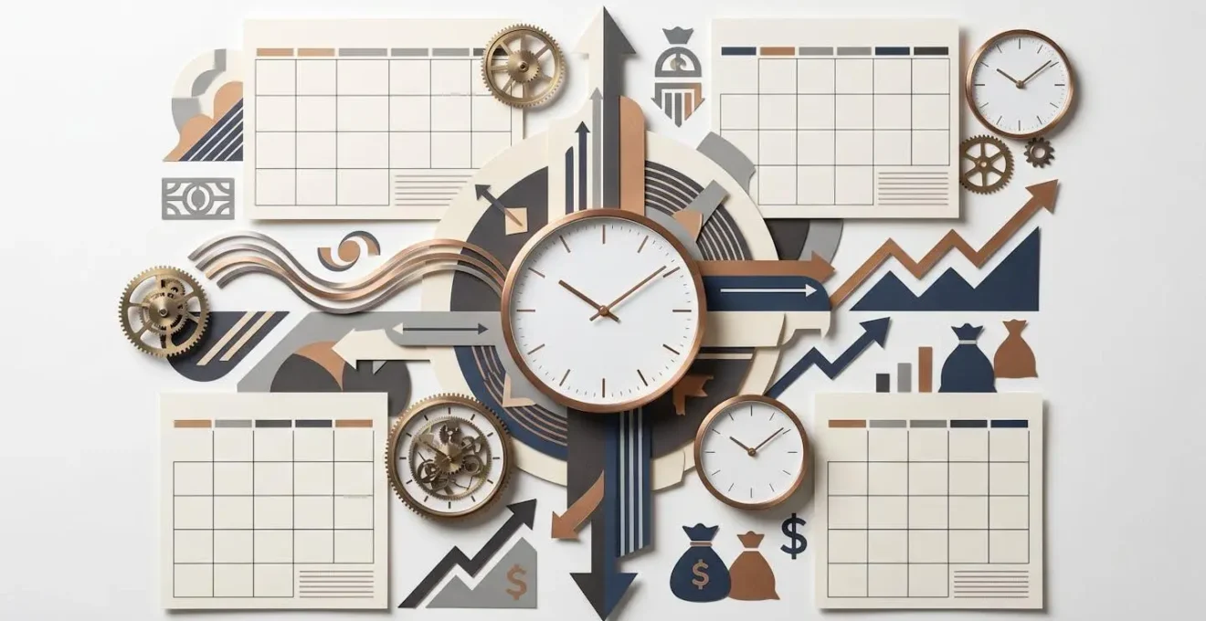 Visual timeline showing quarterly tax planning milestones