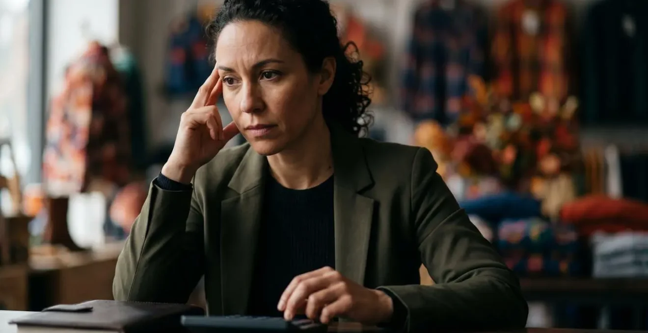 Retail operations manager reviewing 13-week cash flow forecast visualization