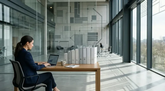 Professional business environment showing fiscal compliance strategy elements